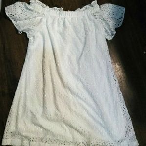 Strapless lace dress